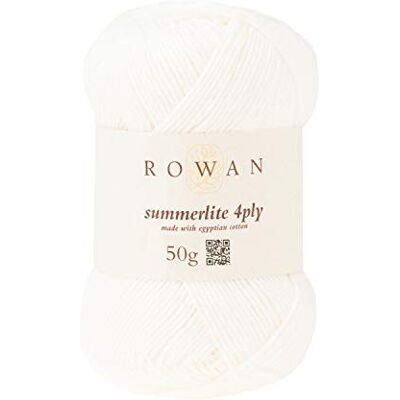 Rowan Summerlite Ovillo de lana (4 capas, 100% algodón, 50 g), color crudo Rowan Summerlite Ovillo de lana (4 capas, 100% algodón, 50 g), color crudo