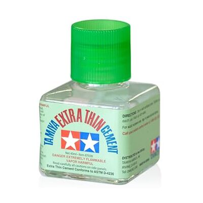 Tamiya Pegamento Extra líquido Con Pincel Aplicador, Frasco, 40ml Tamiya Pegamento Extra líquido Con Pincel Aplicador, Frasco, 40ml