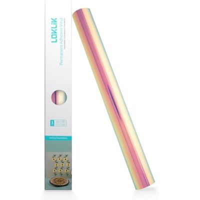 LOKLIK Vinilo Adhesivo Permanente Holográfico Rosa Ideal para Manualidades, Diseños Iridiscentes en Vidrio, Cerámica y Más (violeta holográfico) LOKLIK Vinilo Adhesivo Permanente Holográfico Rosa Ideal para Manualidades, Diseños Iridiscentes en Vidrio, Cerámica y Más (violeta holográfico)