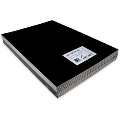 ARTWAY Cuaderno de bocetos con tapa blanda, tamaño A3, papel de cartucho de 135 g/m², 20 páginas/40 caras, paquete de diez ARTWAY Cuaderno de bocetos con tapa blanda, tamaño A3, papel de cartucho de 135 g/m², 20 páginas/40 caras, paquete de diez