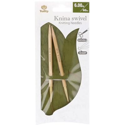 Tulip Agujas circulares Knina Swivel 60 cm 6 mm 1 pieza Tulip Agujas circulares Knina Swivel 60 cm 6 mm 1 pieza