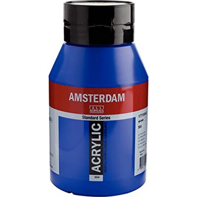 Amsterdam Bote de acrílico de la serie estándar 1000 ml Azul ultramar 504 (17715042) Amsterdam Bote de acrílico de la serie estándar 1000 ml Azul ultramar 504 (17715042)