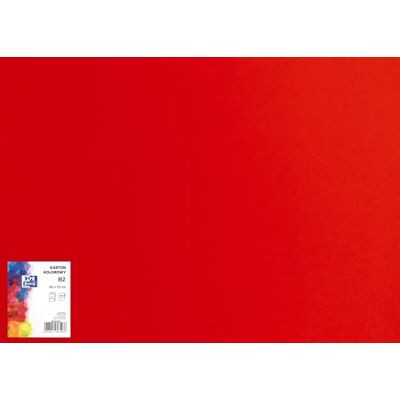 Oxford Cartón de dibujo de 50 x 70 cm/cartón para manualidades, DIN B2, cartón B2, papel para manualidades, 225 g/m², cartón Bristol, 25 hojas, rojo oscuro, 25 unidades Oxford Cartón de dibujo de 50 x 70 cm/cartón para manualidades, DIN B2, cartón B2, papel para manualidades, 225 g/m², cartón Bristol, 25 hojas, rojo oscuro, 25 unidades