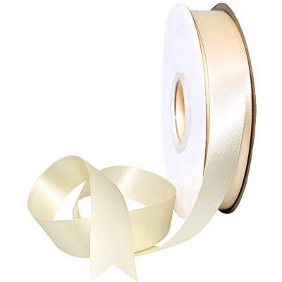 Morex Cinta de satén de doble cara, 7/8 pulgadas por 50 yardas, color marfil Morex Cinta de satén de doble cara, 7/8 pulgadas por 50 yardas, color marfil