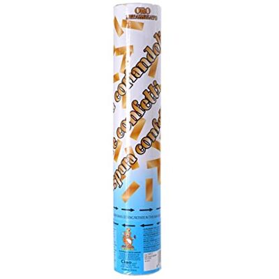 Ciao , Juego de 12 tubos de cañón para confeti (30 cm), color dorado Ciao , Juego de 12 tubos de cañón para confeti (30 cm), color dorado