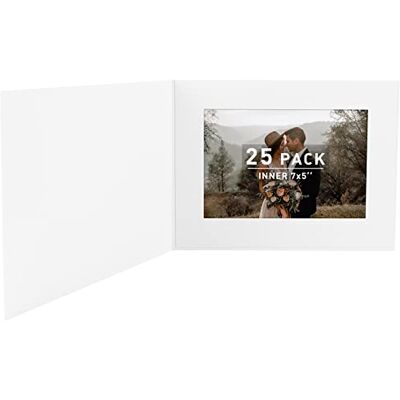 ART , Pack of 25, 5x7 or 7x5 Photo Folders, Cardboard Picture Frame, Paper Frame Cards, Greetings/Invitation Special Events: Graduation, Christmas, Wedding(White) ART , Pack of 25, 5x7 or 7x5 Photo Folders, Cardboard Picture Frame, Paper Frame Cards, Greetings/Invitation Special Events: Graduation, Christmas, Wedding(White)