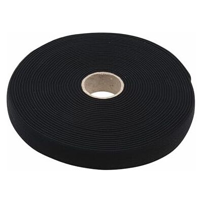 WERKA PRO Cinta elástica de Felpa Negra 25 mm x 10 m WERKA PRO Cinta elástica de Felpa Negra 25 mm x 10 m