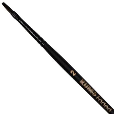 KUM Pincel para acuarela Faded, plano, tamaño 2 KUM Pincel para acuarela Faded, plano, tamaño 2