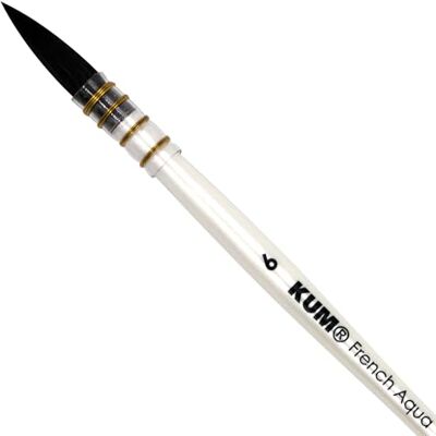 KUM Pincel para acuarela French Aqua con fibra sintética, tamaño 6 KUM Pincel para acuarela French Aqua con fibra sintética, tamaño 6
