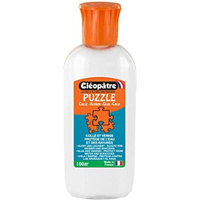Cléopâtre Barniz cola Puzzle con contera de precisión Frasco de 100 gr, Transparente Cléopâtre Barniz cola Puzzle con contera de precisión Frasco de 100 gr, Transparente