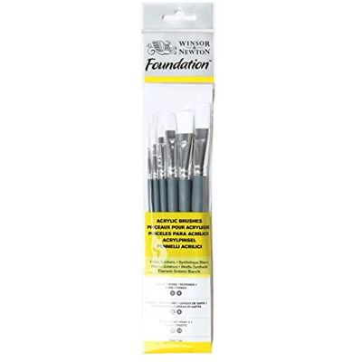 Winsor & Newton Modelo 5295007 Juego de pinceles cortos - Juego de 6 pinceles Winsor & Newton Modelo 5295007 Juego de pinceles cortos - Juego de 6 pinceles