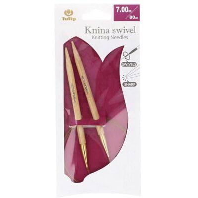 Tulip Knina Agujas de Tejer Circulares Swivel 80cm 7.00mm 1 Unidad Tulip Knina Agujas de Tejer Circulares Swivel 80cm 7.00mm 1 Unidad