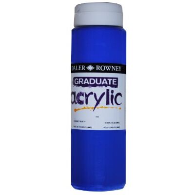 Daler Rowney Graduate Pintura acrílica (500 ml), color azul cobalto Daler Rowney Graduate Pintura acrílica (500 ml), color azul cobalto