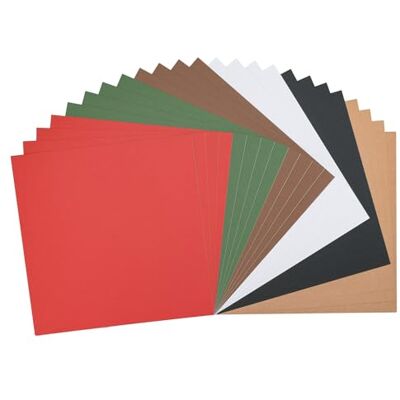 Creative Florence Cartulina autoadhesiva – Papel cuadrado para manualidades – 30,5 x 30,5 cm – Mezcla de colores Navidad – 24 unidades – Papel imprimible – para manualidades y proyectos de Creative Florence Cartulina autoadhesiva – Papel cuadrado para manualidades – 30,5 x 30,5 cm – Mezcla de colores Navidad – 24 unidades – Papel imprimible – para manualidades y proyectos de