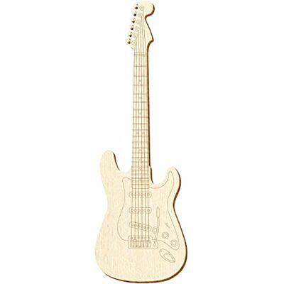 Bütic GmbH Guitarra eléctrica de madera V2 – Decoración para manualidades, 10 – 50 cm, 50 unidades, altura: 17 cm Bütic GmbH Guitarra eléctrica de madera V2 – Decoración para manualidades, 10 – 50 cm, 50 unidades, altura: 17 cm