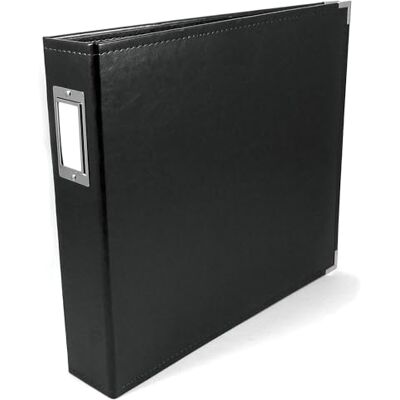 We R Memory Keepers We R Carpeta de piel sintética (30,48 x 30,48 cm), color negro We R Memory Keepers We R Carpeta de piel sintética (30,48 x 30,48 cm), color negro