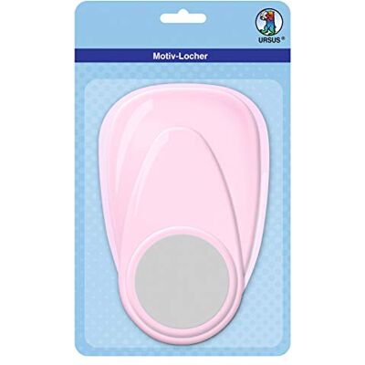 Ursus – Perforadora con Palanca, Jumbo, círculo, Aprox. 76,2 mm, Rosa Ursus – Perforadora con Palanca, Jumbo, círculo, Aprox. 76,2 mm, Rosa
