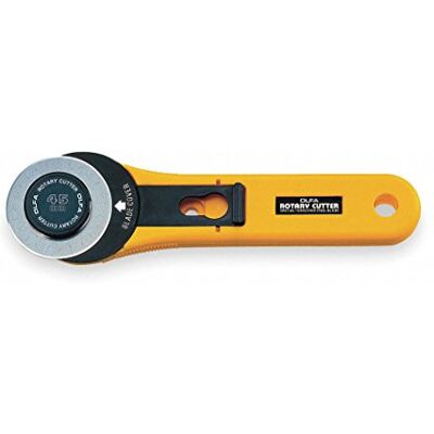 Cutter rotatorio Olfa - 45 mm, Mango duradero, Cubierta de seguridad Cutter rotatorio Olfa - 45 mm, Mango duradero, Cubierta de seguridad