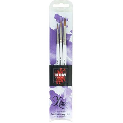 KUM Pinceles de acuarela Memory Point Brushlettering, juego de 3 piezas KUM Pinceles de acuarela Memory Point Brushlettering, juego de 3 piezas