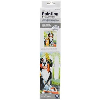 Royal & Langnickel Kit de lienzo de pintura por número con colgador de pantalla Family Pets Royal & Langnickel Kit de lienzo de pintura por número con colgador de pantalla Family Pets