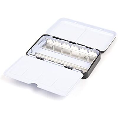 Honsell Caja vacía de Metal para Acuarela con 12 Media o 6 Cuencos Enteros, con Paleta de Mezcla y Anillo para el Pulgar, carbón, Talla única () Honsell Caja vacía de Metal para Acuarela con 12 Media o 6 Cuencos Enteros, con Paleta de Mezcla y Anillo para el Pulgar, carbón, Talla única ()