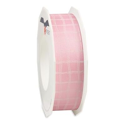 PRÄSENT Cinta de regalo SEVILLA con borde de alambre rosa, 20 metros de cinta decorativa, 25 mm de ancho, cinta ligeramente flexible para decorar y manualidades, para ocasiones especiales PRÄSENT Cinta de regalo SEVILLA con borde de alambre rosa, 20 metros de cinta decorativa, 25 mm de ancho, cinta ligeramente flexible para decorar y manualidades, para ocasiones especiales