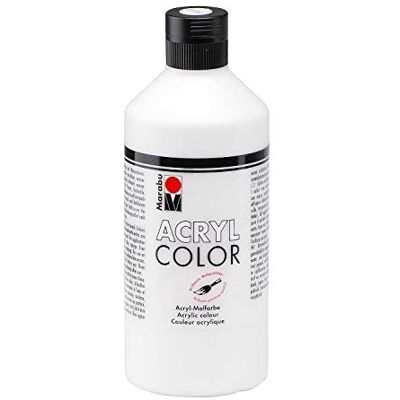Marabu Pintura acrilica, blanco, 500 ml Marabu Pintura acrilica, blanco, 500 ml
