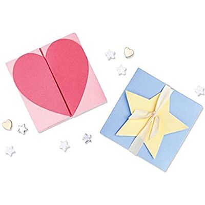 Sizzix Juego de Troqueles Thinlits, Caja de 5 Unidades, corazón y Tarjeta Estrella por Kath Breen, , Acero al Carbono, Multicolor, One Size Sizzix Juego de Troqueles Thinlits, Caja de 5 Unidades, corazón y Tarjeta Estrella por Kath Breen, , Acero al Carbono, Multicolor, One Size