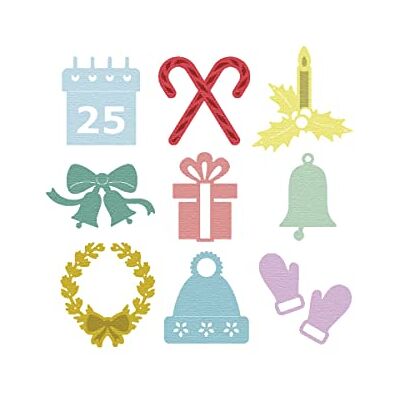 MISS KUTY Troquel fino ZAG Navidad decoraciones navideñas 10u. Para cortar papel, cartulina, goma EVA y hojas de aluminio para proyectos de tarjetería, scrapbooking y manualidades MISS KUTY Troquel fino ZAG Navidad decoraciones navideñas 10u. Para cortar papel, cartulina, goma EVA y hojas de aluminio para proyectos de tarjetería, scrapbooking y manualidades