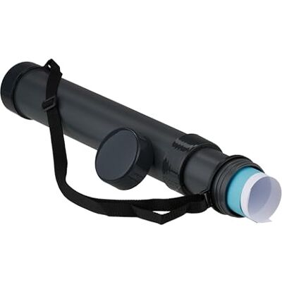 Relaxdays Rollo Extensible para pósteres, 51-85 cm, Ø 9 cm, Transporte y Almacenamiento, Negro Relaxdays Rollo Extensible para pósteres, 51-85 cm, Ø 9 cm, Transporte y Almacenamiento, Negro