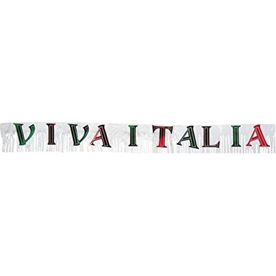 Beistle metálico Viva Italia Banner, 25,4 cm por 6,4 Beistle metálico Viva Italia Banner, 25,4 cm por 6,4
