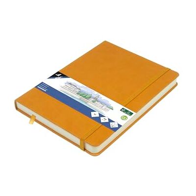 Kangaro Art Cuaderno de bocetos (A5, poliuretano, tapa dura, 80 hojas, 140 g), color amarillo ocre Kangaro Art Cuaderno de bocetos (A5, poliuretano, tapa dura, 80 hojas, 140 g), color amarillo ocre