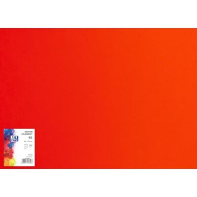 Oxford Cartón de dibujo de 50 x 70 cm/cartón para manualidades, DIN B2, cartón B2, papel para manualidades, 225 g/m², cartón Bristol, 25 hojas, color rojo, 25 unidades Oxford Cartón de dibujo de 50 x 70 cm/cartón para manualidades, DIN B2, cartón B2, papel para manualidades, 225 g/m², cartón Bristol, 25 hojas, color rojo, 25 unidades