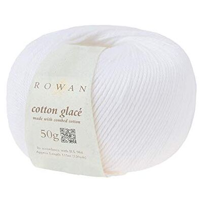 Rowan Cotton Glacé Hilo de algodón blanqueado, 100% algodón, 50 g Rowan Cotton Glacé Hilo de algodón blanqueado, 100% algodón, 50 g
