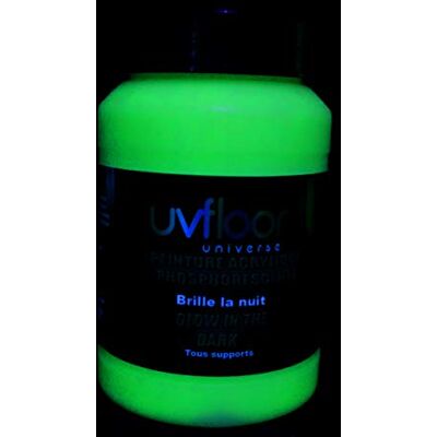 UV FLOOR UVFLOOR UV Floor- Pintura, Color brilla amarilla verde de noche/blanco de día, 250 ml () UV FLOOR UVFLOOR UV Floor- Pintura, Color brilla amarilla verde de noche/blanco de día, 250 ml ()