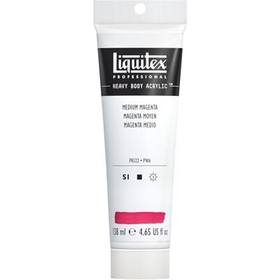 Liquitex Acrílico Heavy Body pintura acrílica para bellas artes de cuerpo espeso calidad profesional, color magenta medio 138 ml Liquitex Acrílico Heavy Body pintura acrílica para bellas artes de cuerpo espeso calidad profesional, color magenta medio 138 ml
