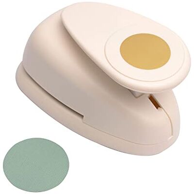 Creative Troquel con diseño de círculos, diámetro de 4,3 cm, color blanco y dorado Creative Troquel con diseño de círculos, diámetro de 4,3 cm, color blanco y dorado