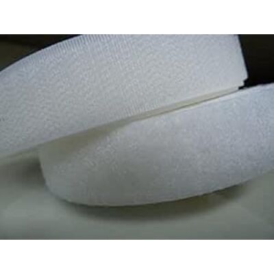 OPPL Cinta de Velcro para Coser, 25 m, Color Blanco OPPL Cinta de Velcro para Coser, 25 m, Color Blanco