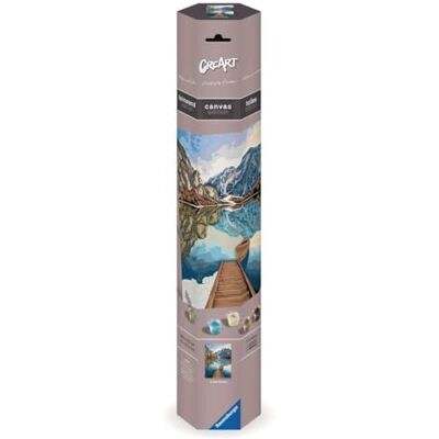 Ravensburger CreArt Lago de Montaña, Kit pintar por números adultos Kit con lámina 30x40 cm, colores, pincel y marco incluidos; incluye todo lo necesario para pintar para adultos. Ravensburger CreArt Lago de Montaña, Kit pintar por números adultos Kit con lámina 30x40 cm, colores, pincel y marco incluidos; incluye todo lo necesario para pintar para adultos.