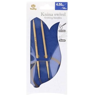 Tulip Knina Agujas Circulares Swivel 100 cm 4.50 mm 1 Unidad Tulip Knina Agujas Circulares Swivel 100 cm 4.50 mm 1 Unidad