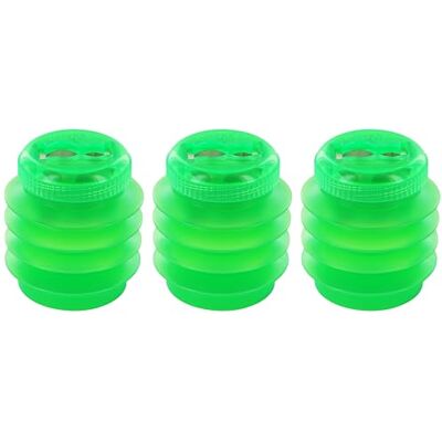 KUM Sacapuntas con depósito Mini Softie M2, verde, paquete de 3 KUM Sacapuntas con depósito Mini Softie M2, verde, paquete de 3