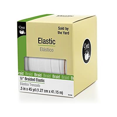 Dritz 1/2 x 45 m Trenzado elástica, Blanco Dritz 1/2 x 45 m Trenzado elástica, Blanco