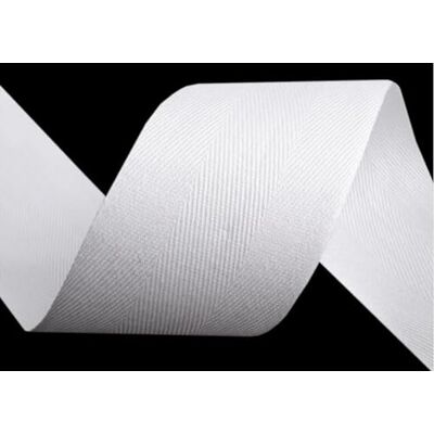 cyclingcolors cinta de sarga de algodón en espiga ancho 50mm x longitud 50m, blanco cyclingcolors cinta de sarga de algodón en espiga ancho 50mm x longitud 50m, blanco