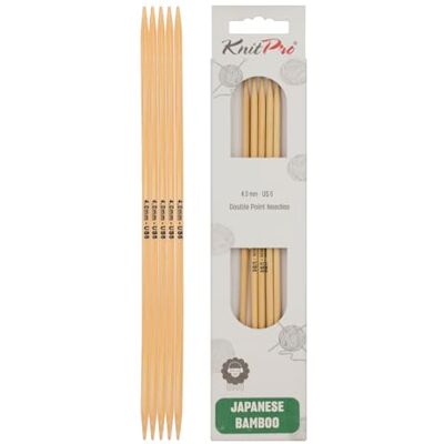 KnitPro - Bamboo Sock Needles - 20 cm - 4.00 mm US6 - Agujas KnitPro - Bamboo Sock Needles - 20 cm - 4.00 mm US6 - Agujas