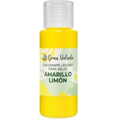 GRAN VELADA Colorante Líquido para Velas Amarillo Limón 1000 ml Ideal para Velas Artesanales Versátil en Diseños Fácil de Usar GRAN VELADA Colorante Líquido para Velas Amarillo Limón 1000 ml Ideal para Velas Artesanales Versátil en Diseños Fácil de Usar
