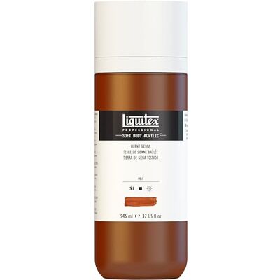 Liquitex Soft Body Pintura acrílica (cuerpo suave, acrílico, siena, 946 ml) Liquitex Soft Body Pintura acrílica (cuerpo suave, acrílico, siena, 946 ml)