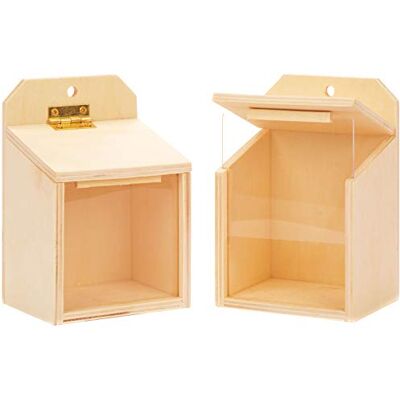 Baker Ross Comederos de ardillas hechos de madera, perfectos para decoraciones y manualidades infantiles (pack de 2). Baker Ross Comederos de ardillas hechos de madera, perfectos para decoraciones y manualidades infantiles (pack de 2).