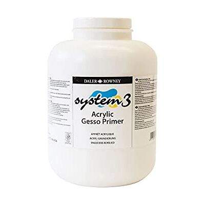Daler Rowney System 3 simply gesso 2,25 Liter Imprimación Colour blanco Ideal para acrílico -, aceite -, Gouache Y Pintura al Temple Daler Rowney System 3 simply gesso 2,25 Liter Imprimación Colour blanco Ideal para acrílico -, aceite -, Gouache Y Pintura al Temple