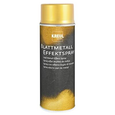 KREUL 994400 Spray Efecto Lámina Dorada 400 ml Pintura nitrocombinada de secado rápido KREUL 994400 Spray Efecto Lámina Dorada 400 ml Pintura nitrocombinada de secado rápido