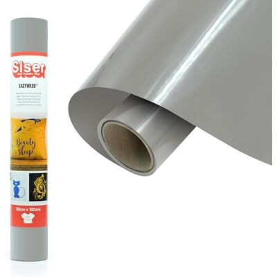 SISER EasyWeed Gris, 30 cm x 1 m, película termoadhesiva de transferencia térmica para personalizar textiles, manualidades, certificado VeganOk y Oeko-Tex Standard 100 clase I SISER EasyWeed Gris, 30 cm x 1 m, película termoadhesiva de transferencia térmica para personalizar textiles, manualidades, certificado VeganOk y Oeko-Tex Standard 100 clase I